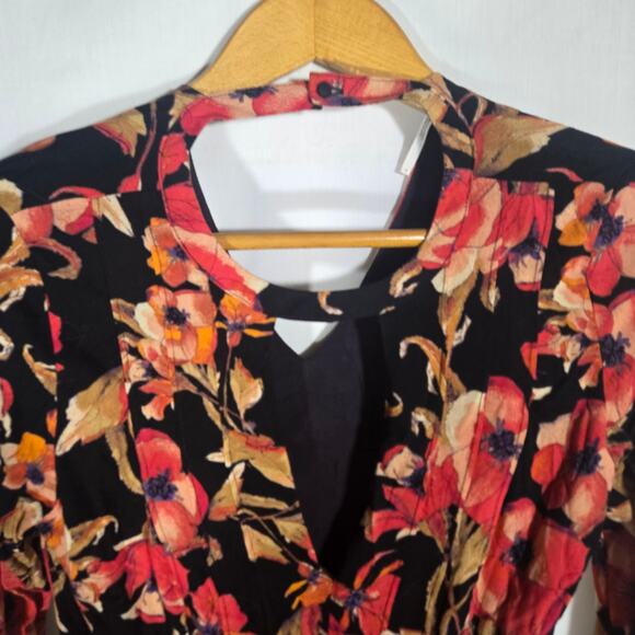 Free People Tegan Printed Mini Dress Floral Boho Backless Peasant 4 Cottagecore - Picture 8 of 8